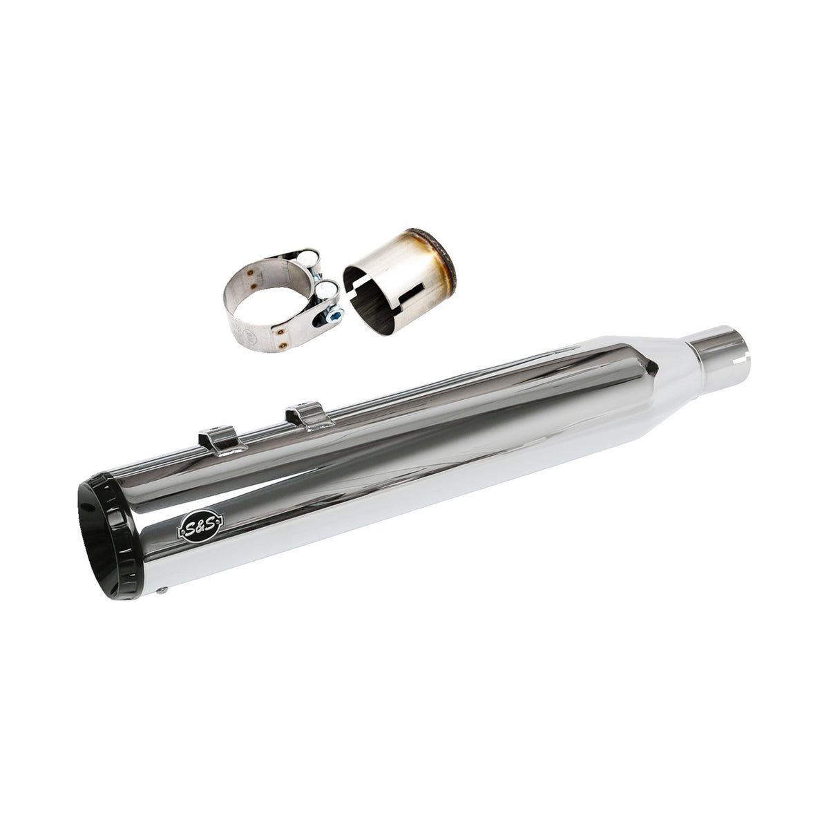 S&S CYCLE - 2-INTO-1 SWINDLER EXHAUST CONVERSION KIT - 4-1/2" - CHROME - M8 TOURING