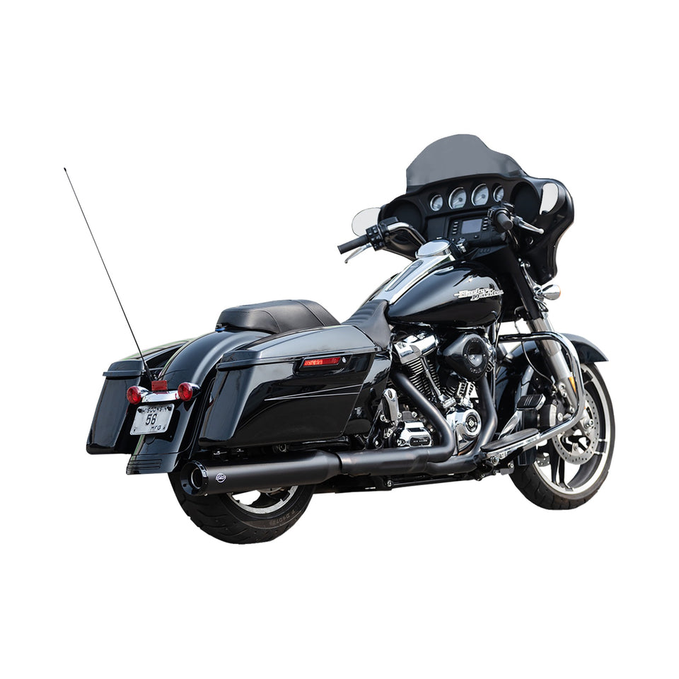 S&S CYCLE - 2-INTO-1 SWINDLER EXHAUST CONVERSION KIT - 4-1/2" - CHROME - M8 TOURING