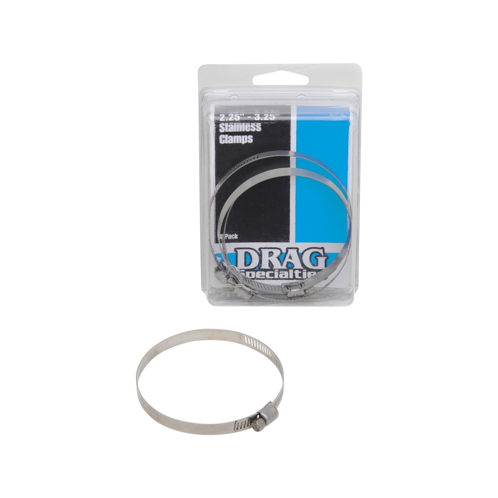 DRAG SPECIALTIES - WORM CLAMPS - STAINLESS STEEL - 2.25"-3.25"