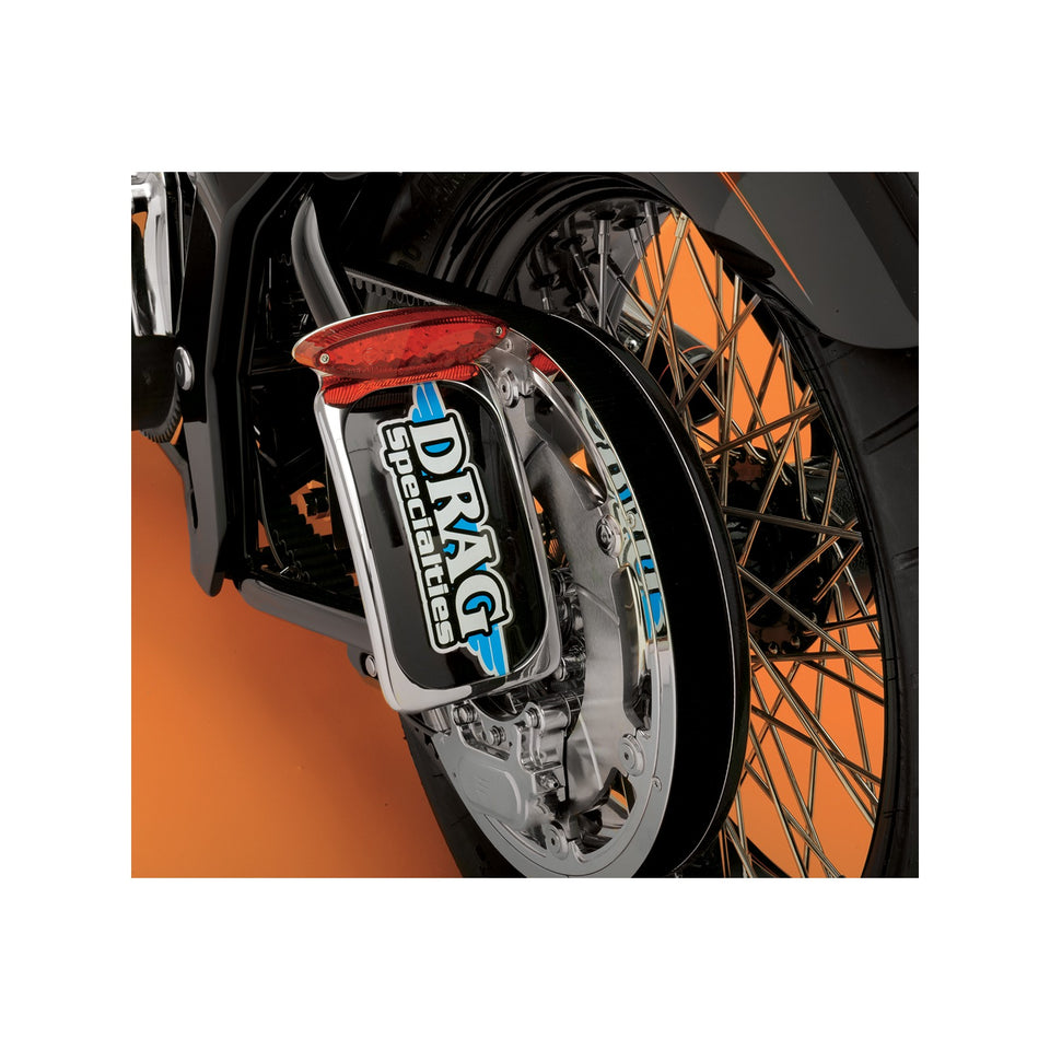 DRAG SPECIALTIES - TAILLIGHT/LICENSE PLATE MOUNT - CAT EYE -RED LENS - CLEAR LED