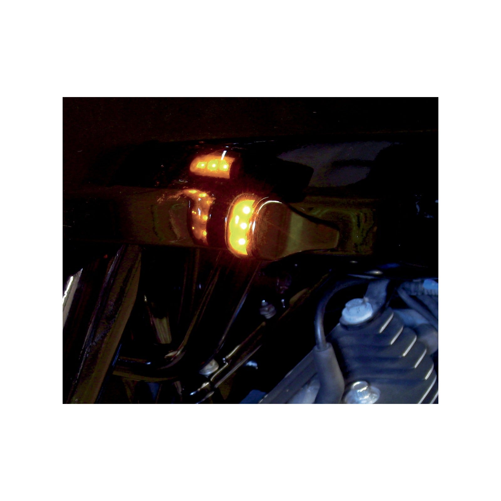 ALLOY ART - TURN SIGNALS - LED - FRONT - SMOOTH - BLACK