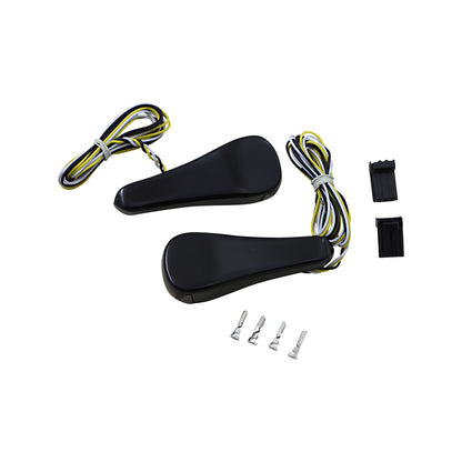 ALLOY ART - TURN SIGNALS - LED - FRONT - SMOOTH - BLACK