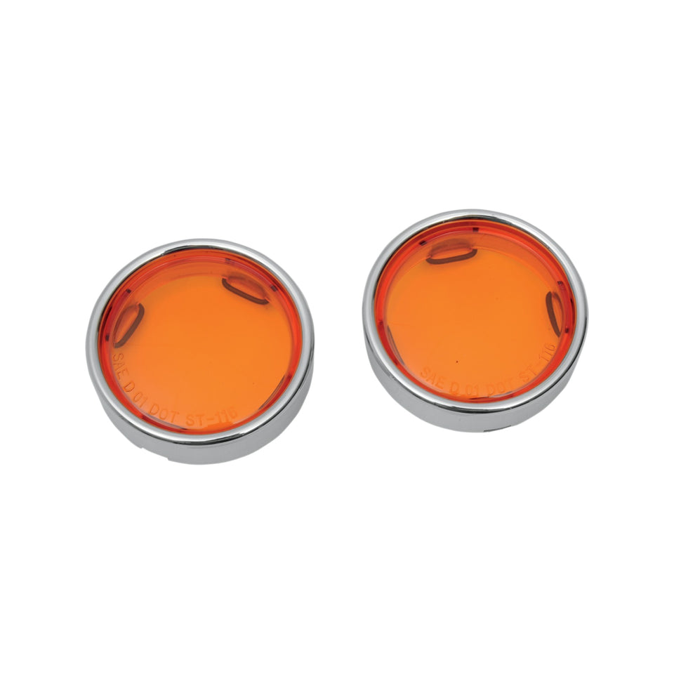 DRAG SPECIALTIES - LENS W/TRIM RING - AMBER