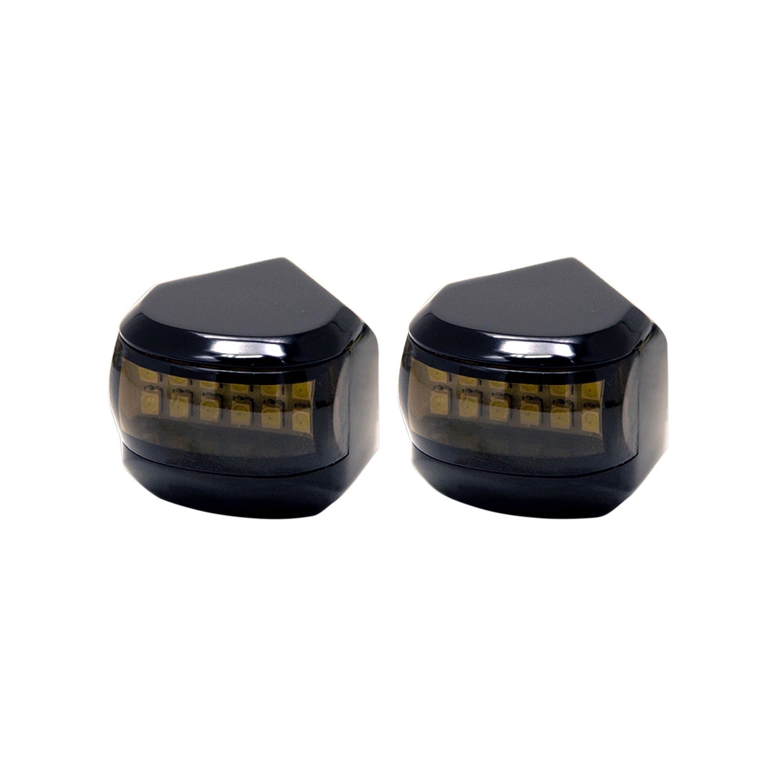 ALLOY ART - LED DRIVING/TURN SIGNAL LIGHT - BLACK - SMOKE LENS