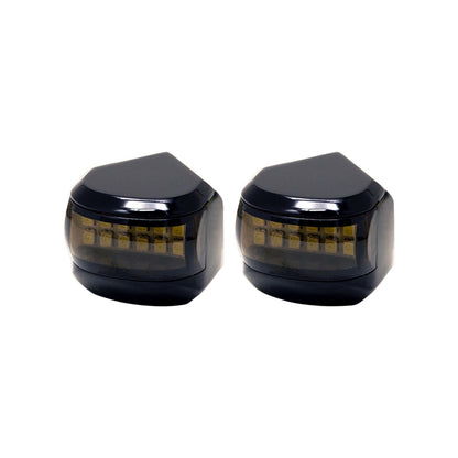 ALLOY ART - LED DRIVING/TURN SIGNAL LIGHT - BLACK - SMOKE LENS