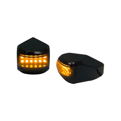 ALLOY ART - LED DRIVING/TURN SIGNAL LIGHT - BLACK - SMOKE LENS
