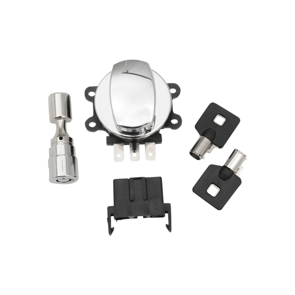 DRAG SPECIALTIES - SIDE HINGE IGNITION SWITCH WITH FORK LOCK - CHROME