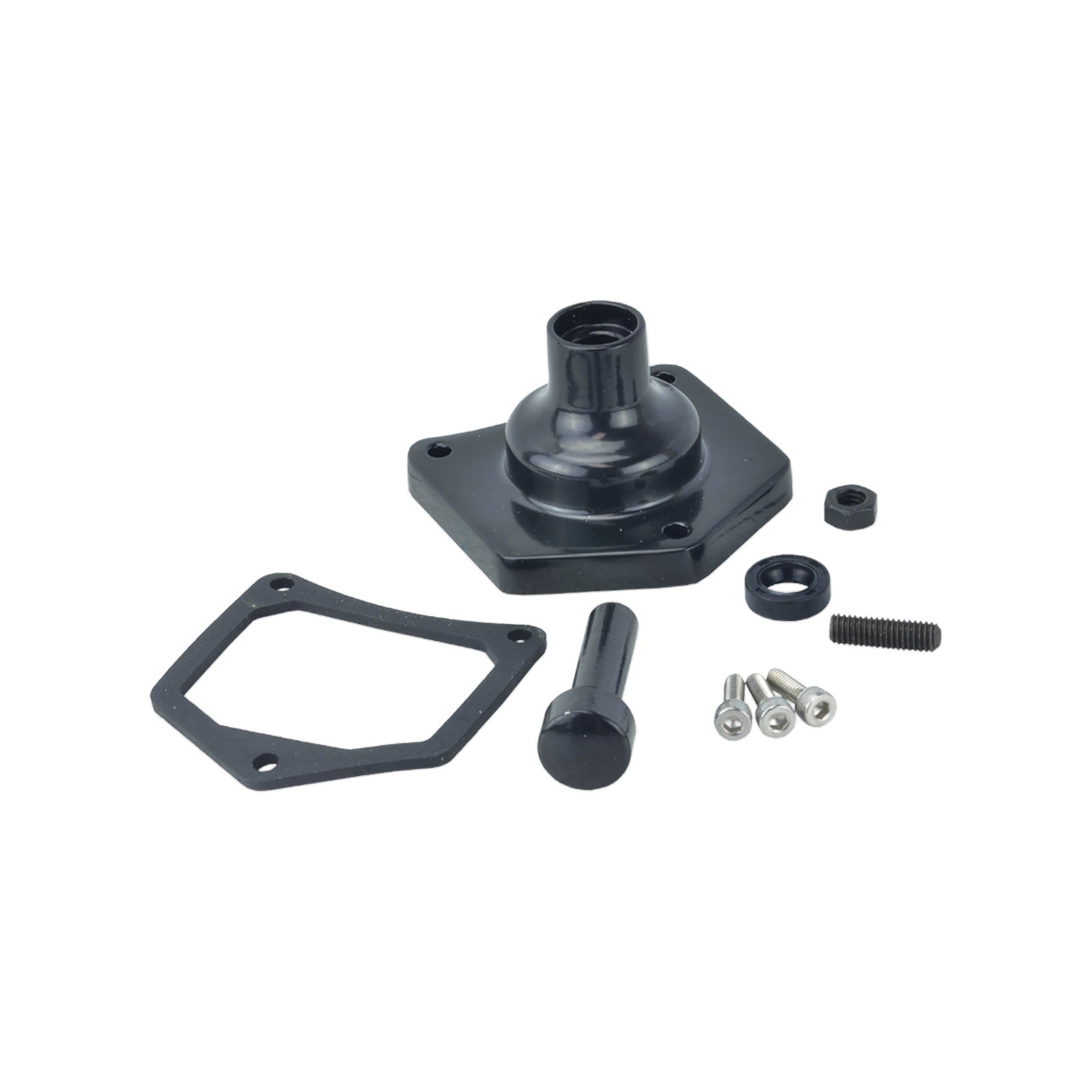 DRAG SPECIALTIES - END COVER - SOLENOID/STARTER BUTTON - GLOSS BLACK