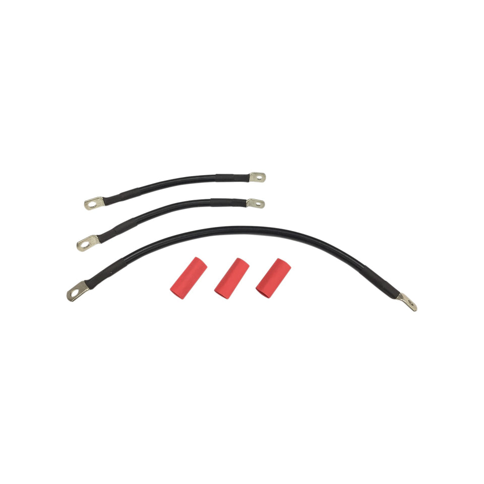 DRAG SPECIALTIES - BLACK BATTERY CABLE SET - '91-'93 DYNA