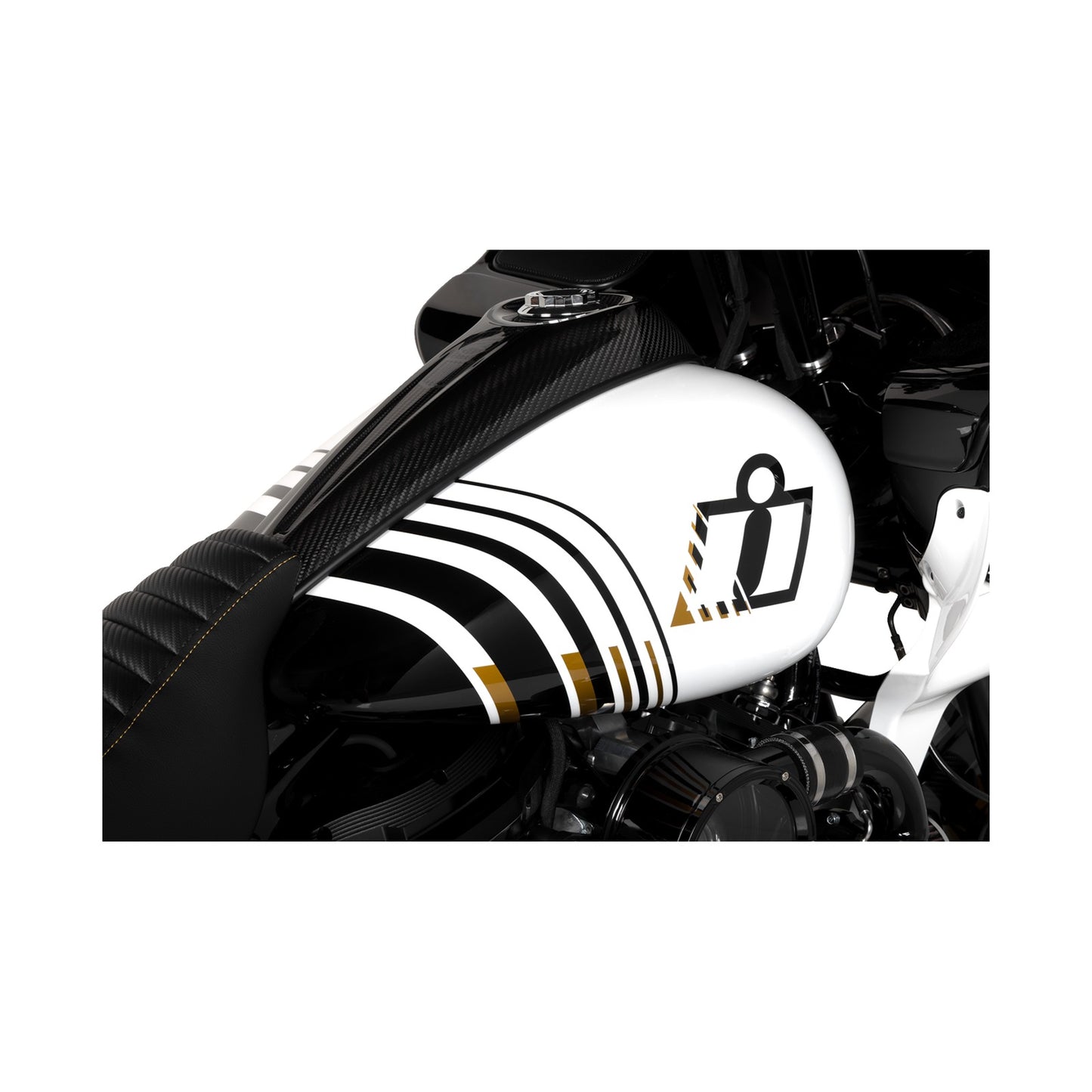 SADDLEMEN - DASH PANEL - CENTER FILL - CARBON FIBER/GLOSS