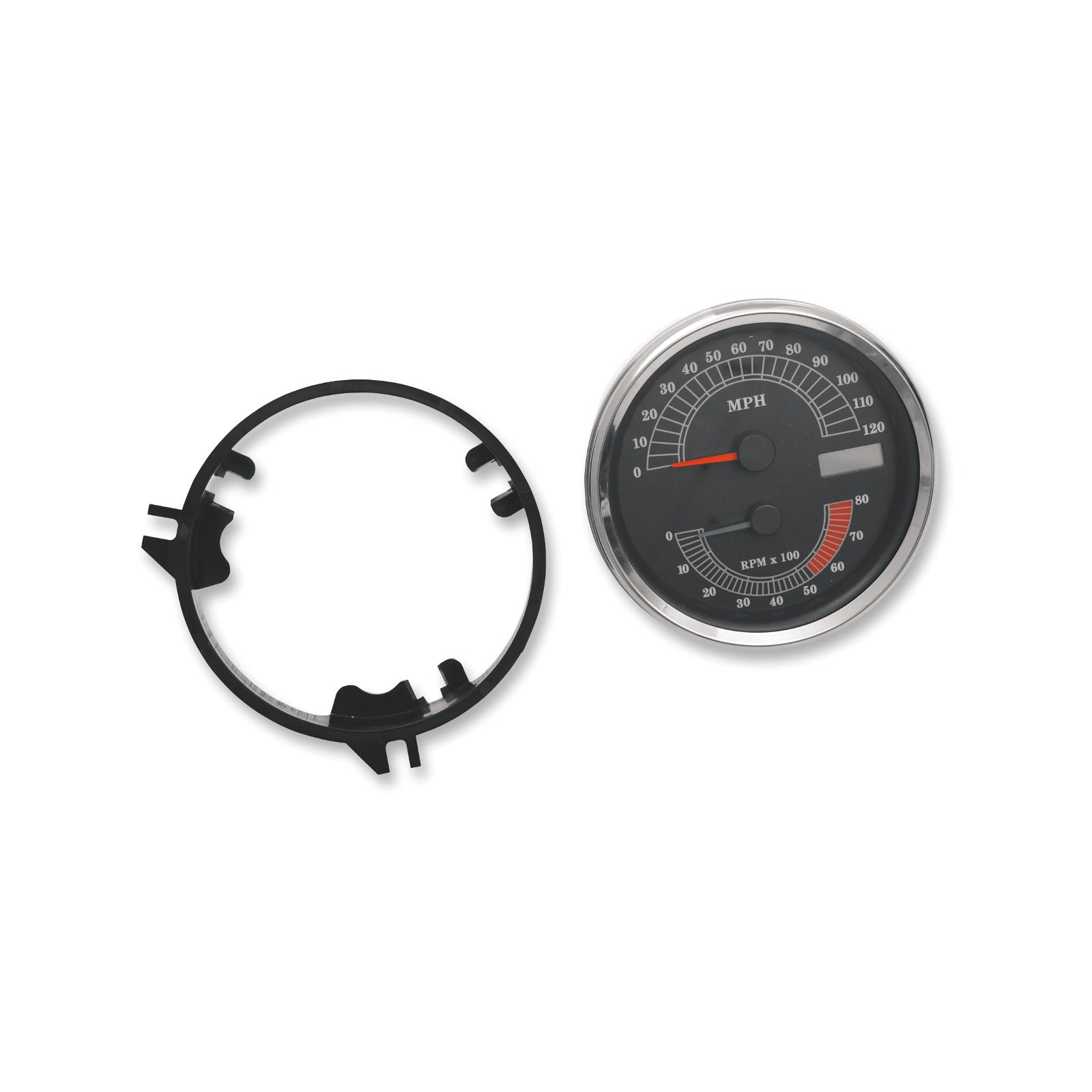 DRAG SPECIALTIES - ELECTRONIC SPEEDOMETER/TACHOMETER - STOCK LOOK - 120 MPH/8000 RPM