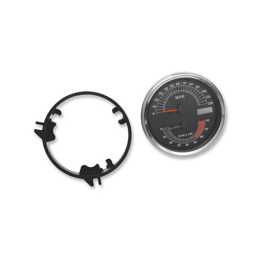 DRAG SPECIALTIES - ELECTRONIC SPEEDOMETER/TACHOMETER - STOCK LOOK - 120 MPH/8000 RPM