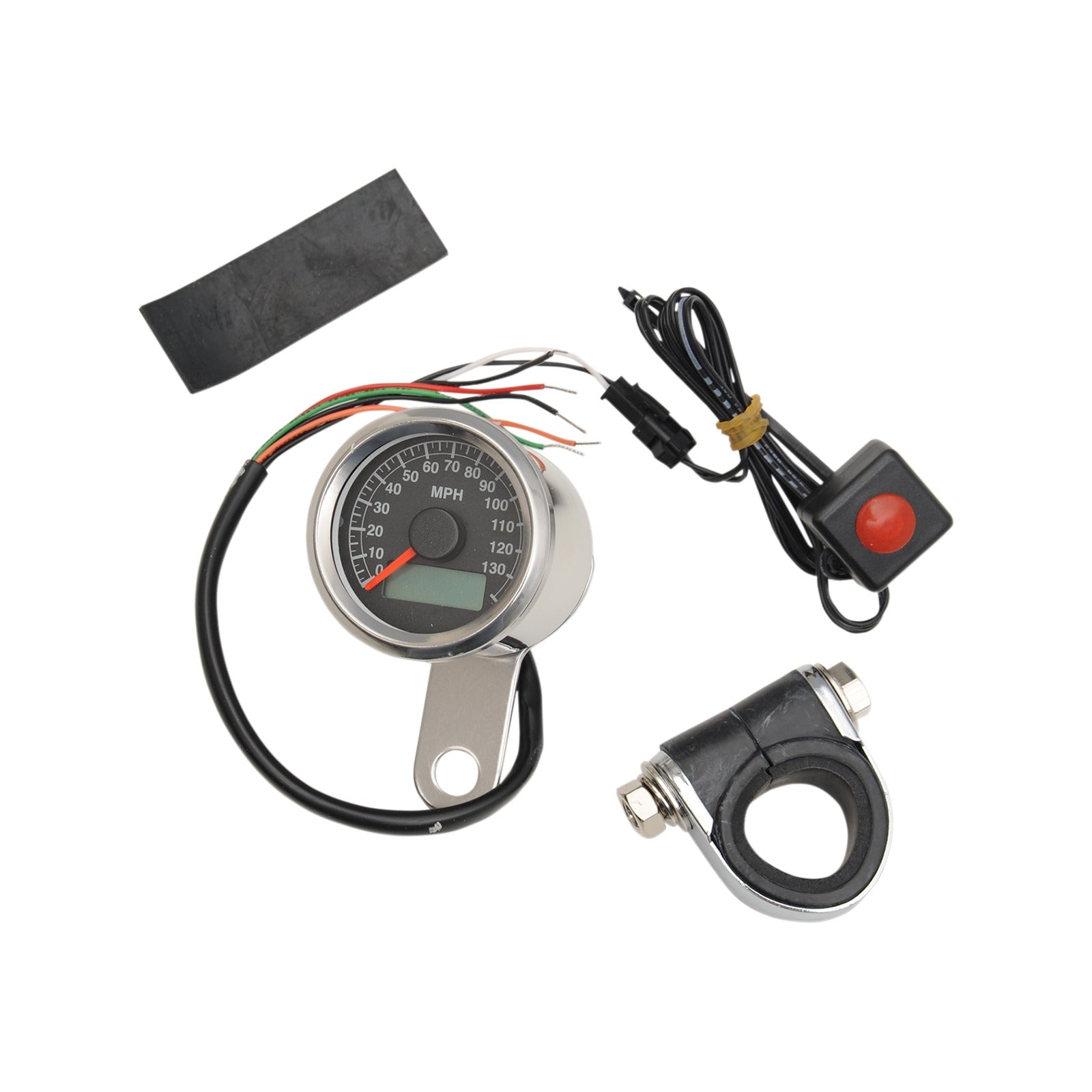 DRAG SPECIALTIES - PROGRAMMABLE MINI ELECTRONIC SPEEDOMETER WITH ODOMETER/TRIPMETER - 1.87" - POLISHED