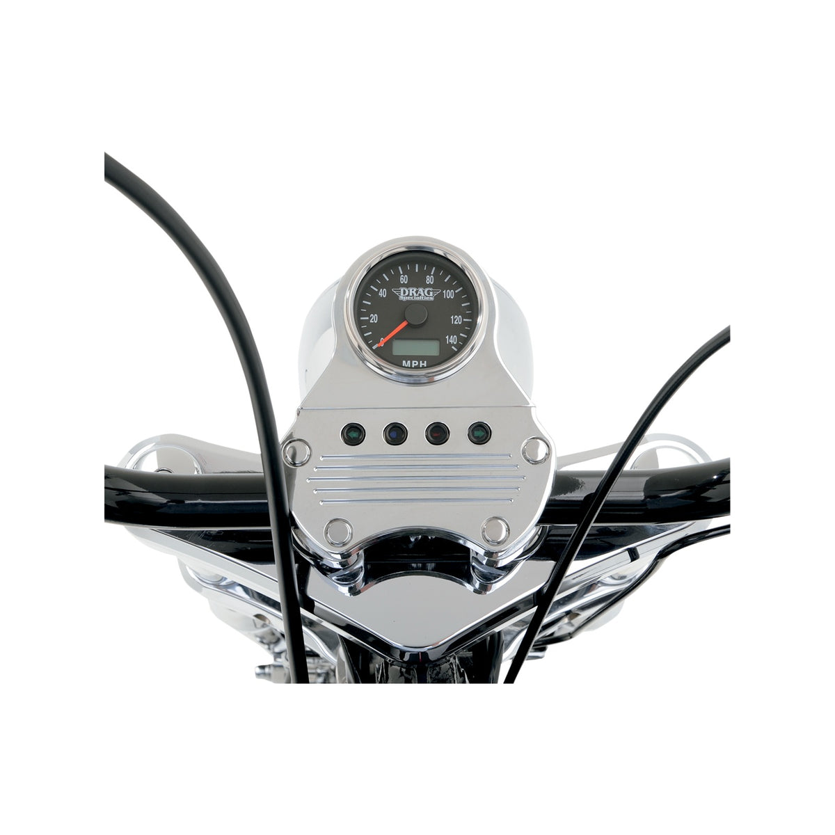 DRAG SPECIALTIES - PROGRAMMABLE MINI ELECTRONIC SPEEDOMETER WITH ODOMETER/TRIPMETER - 2.4" - POLISHED