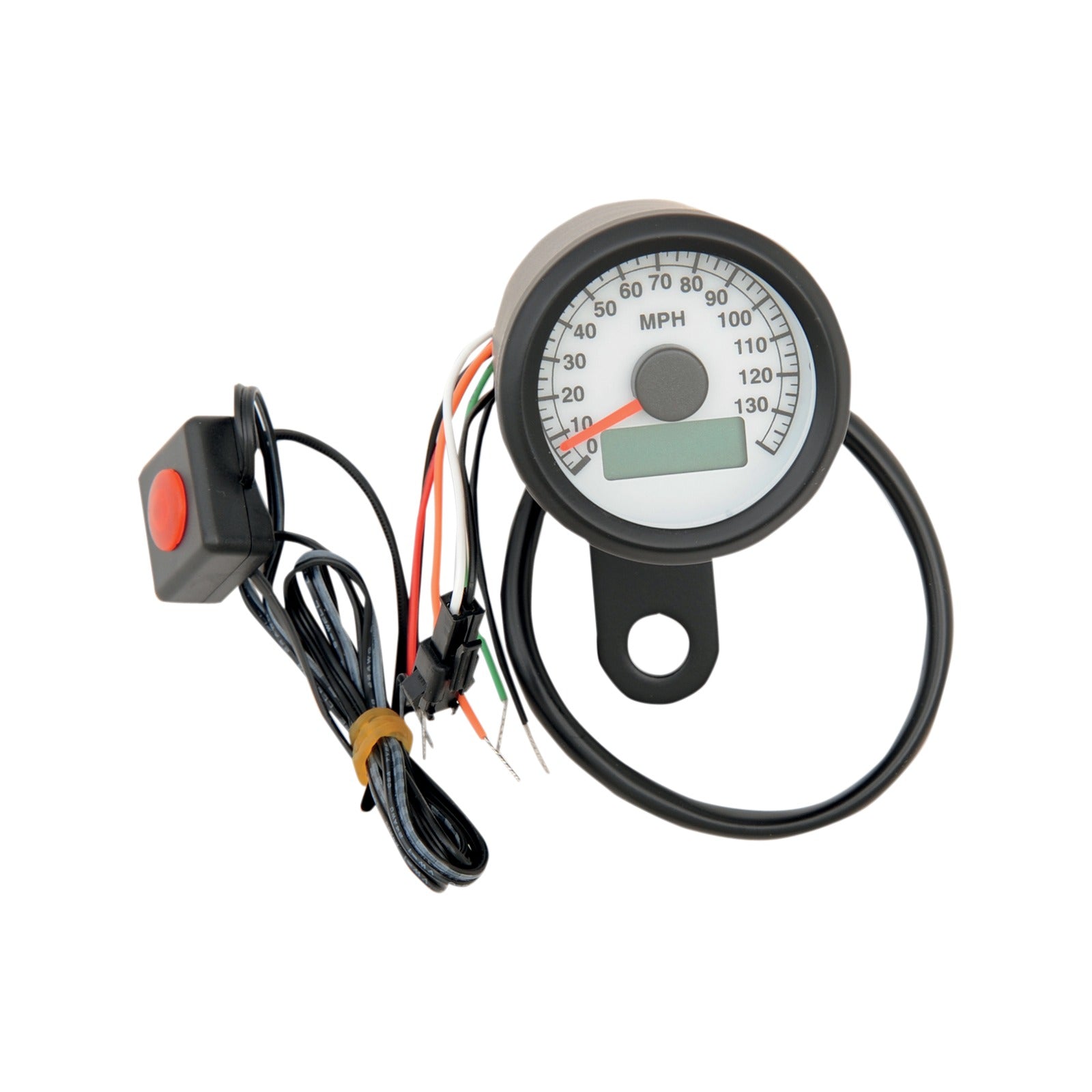 DRAG SPECIALTIES - PROGRAMMABLE MINI ELECTRONIC SPEEDOMETER WITH ODOMETER/TRIPMETER - 1.87" - BLACK