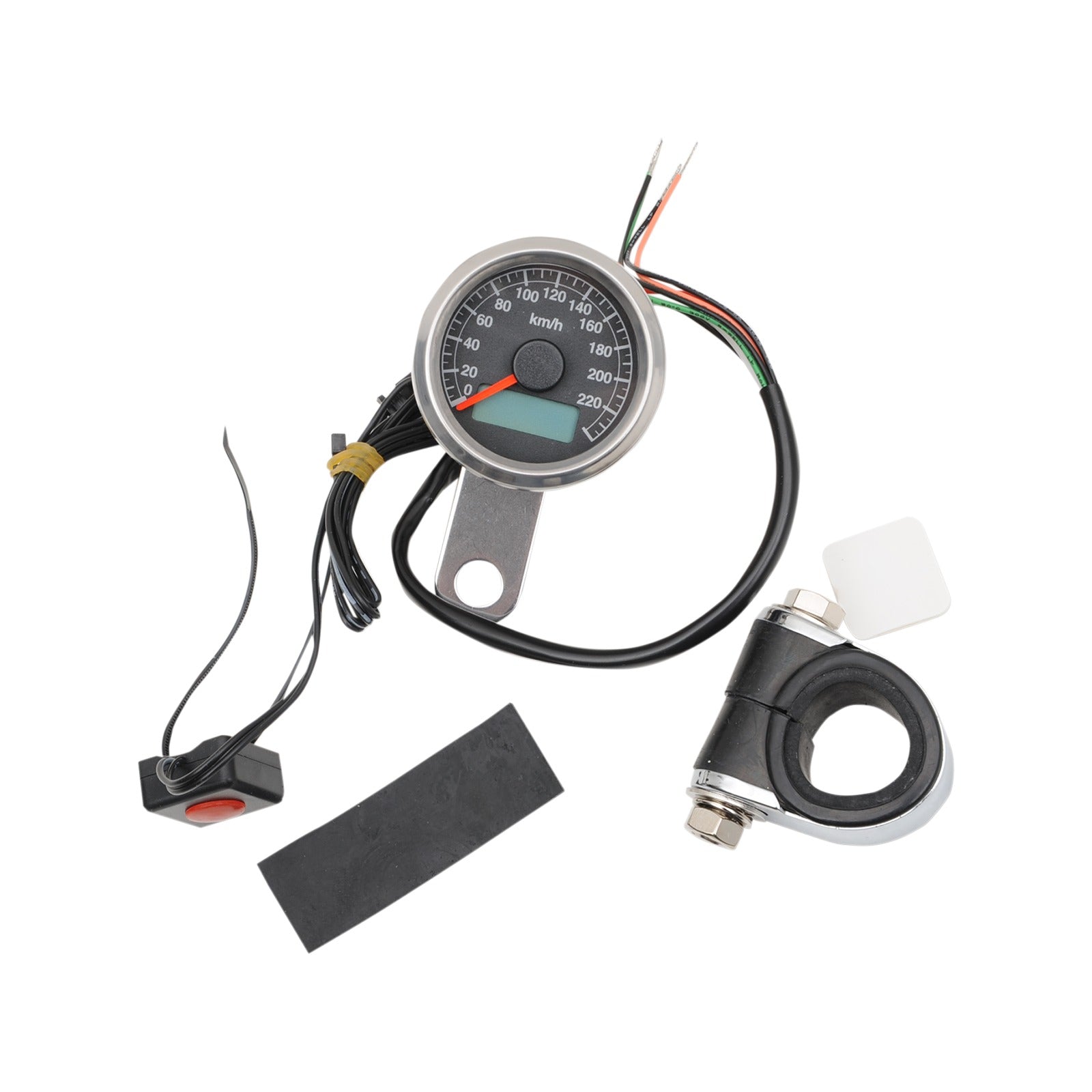 DRAG SPECIALTIES - PROGRAMMABLE MINI ELECTRONIC SPEEDOMETER WITH ODOMETER/TRIPMETER - 1.87" - POLISHED