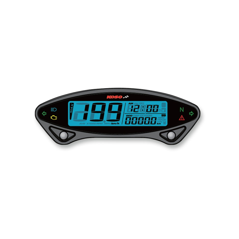 KOSO NORTH AMERICA - DB EX-02 SPEEDOMETER - 4.72" W X 0.91" H X 1.57" D