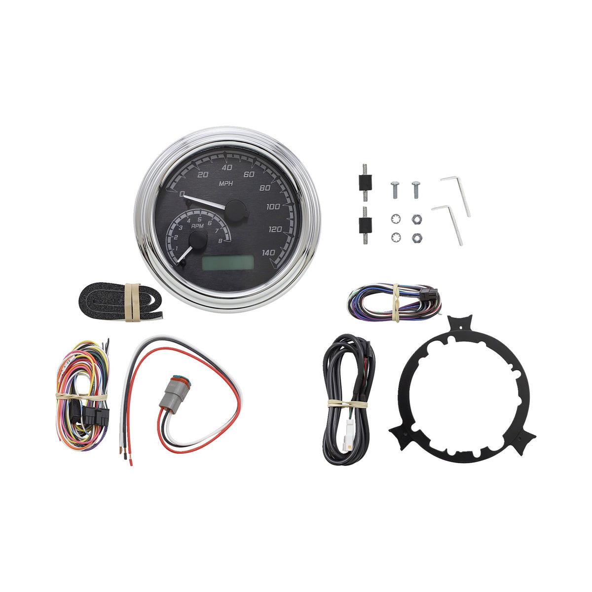 DAKOTA DIGITAL - MVX SERIES ANALOG GAUGE SYSTEM - BLACK/GRAY/CHROME