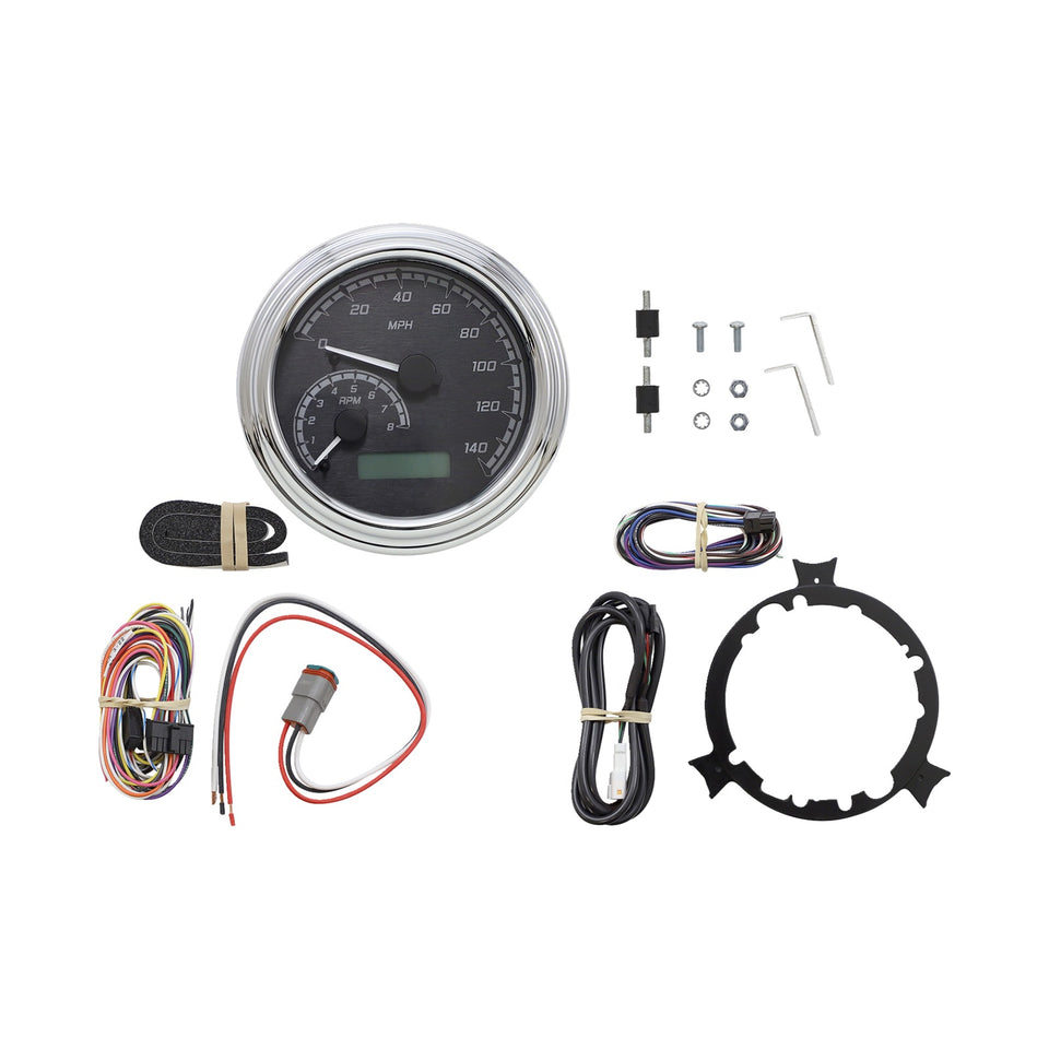 DAKOTA DIGITAL - MVX SERIES ANALOG GAUGE SYSTEM - BLACK/GRAY/CHROME
