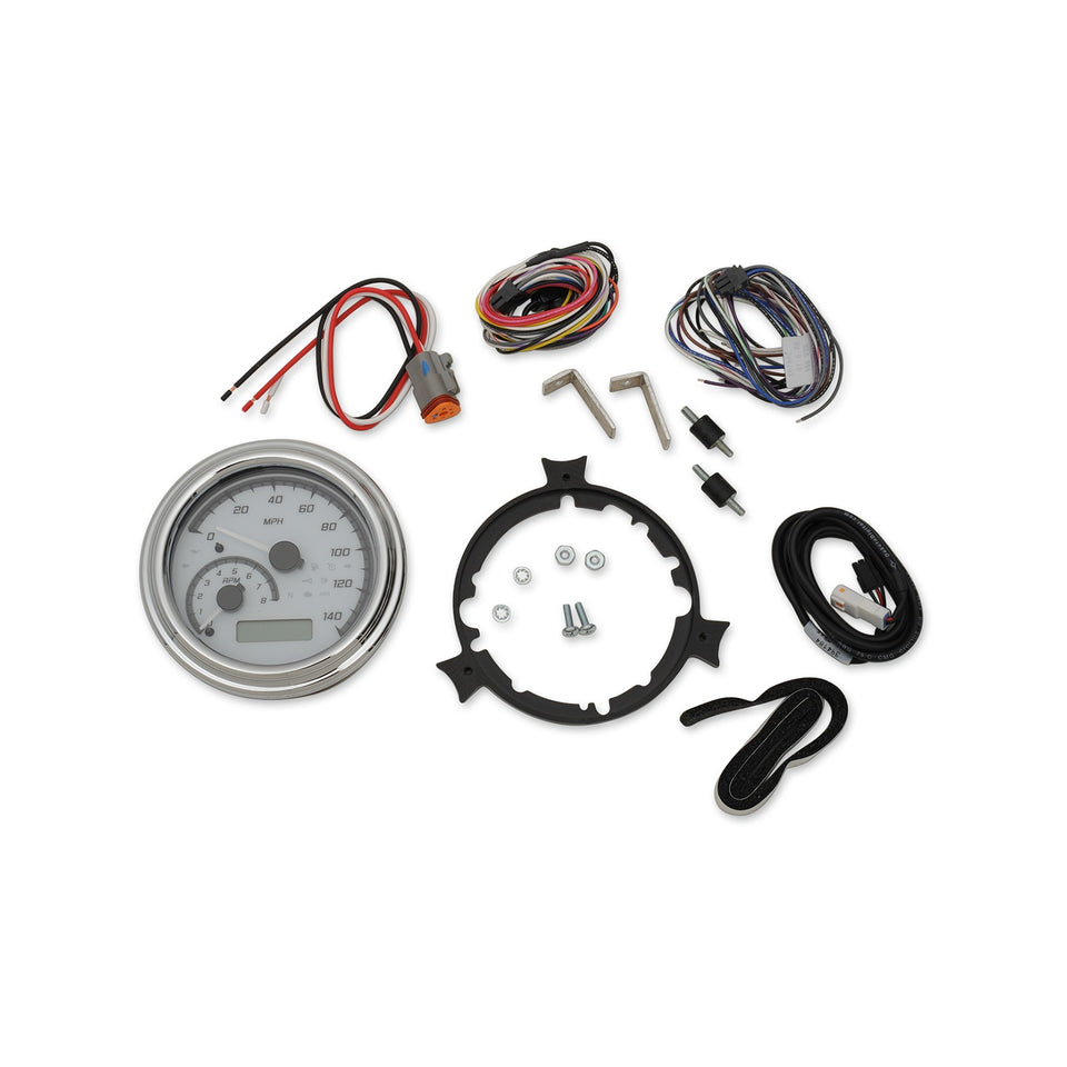 DAKOTA DIGITAL - MVX SERIES ANALOG GAUGE SYSTEM - WHITE/GRAY/CHROME
