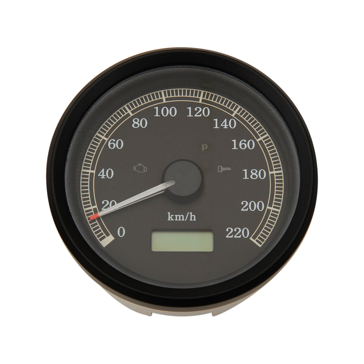 DRAG SPECIALTIES - 3-3/8" MPH PROGRAMMABLE ELECTRONIC SPEEDOMETER - BLACK BEZEL - BLACK FACE