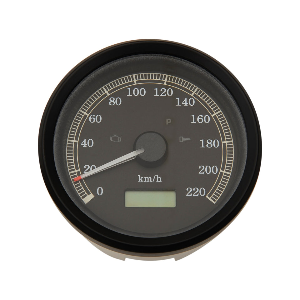 DRAG SPECIALTIES - 3-3/8" MPH PROGRAMMABLE ELECTRONIC SPEEDOMETER - BLACK BEZEL - BLACK FACE