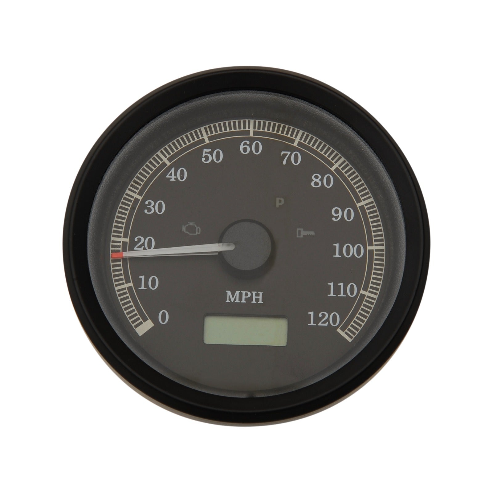 DRAG SPECIALTIES - 3-3/8" MPH PROGRAMMABLE ELECTRONIC SPEEDOMETER - BLACK BEZEL - BLACK FACE