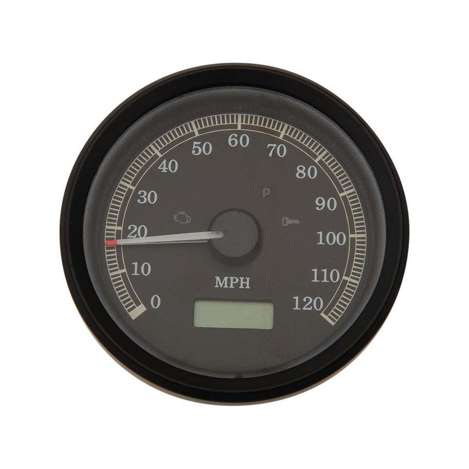 DRAG SPECIALTIES - 3-3/8" MPH PROGRAMMABLE ELECTRONIC SPEEDOMETER - BLACK BEZEL - BLACK FACE