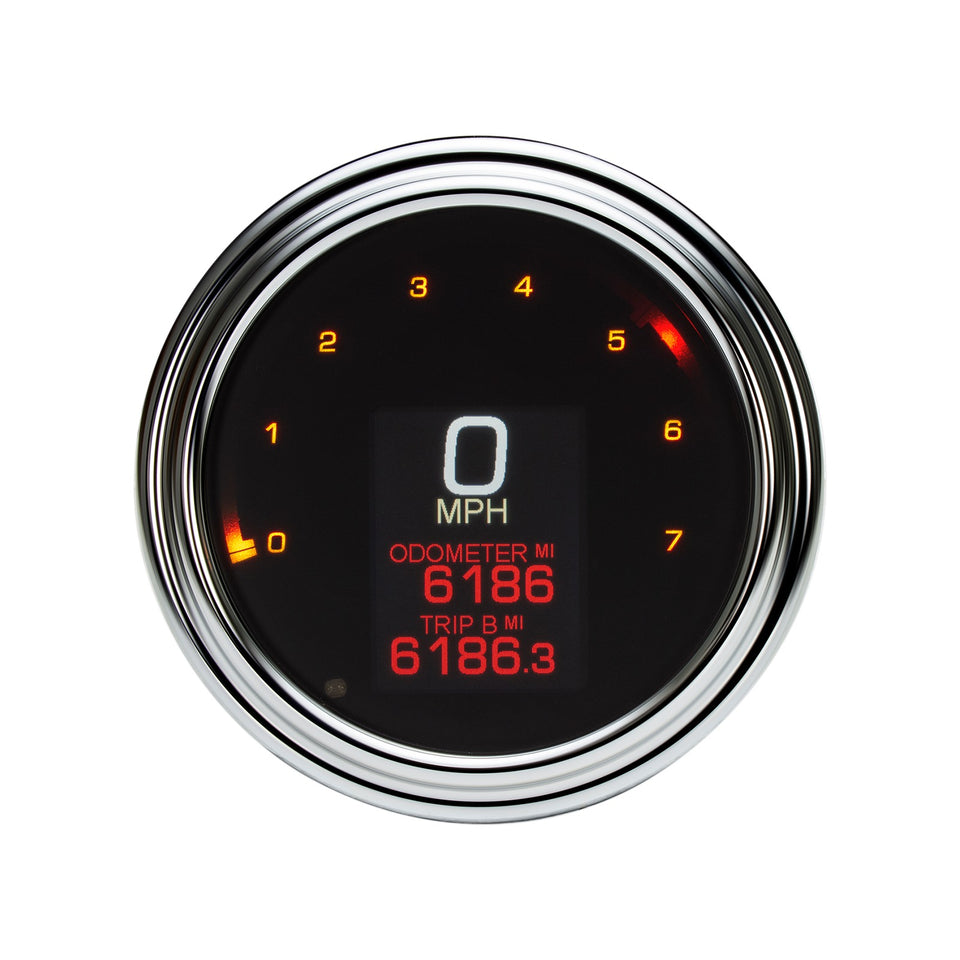 DAKOTA DIGITAL - TANK SPEEDOMETER - BLACK BEZEL - 4.5" - HARLEY DAVIDSON '04-'13