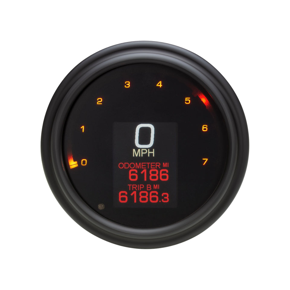 DAKOTA DIGITAL - TANK SPEEDOMETER - BLACK BEZEL - 4.5" - HARLEY DAVIDSON '04-'13