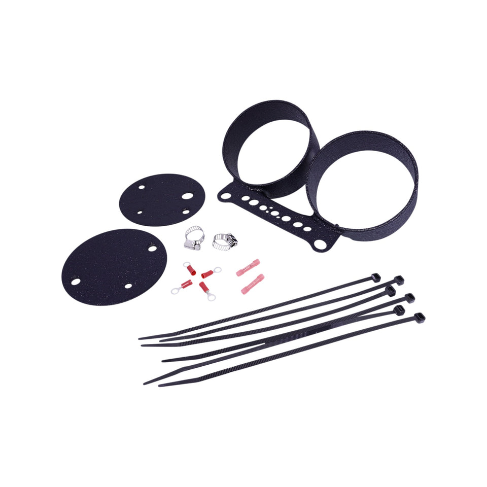 DRAG SPECIALTIES - DUAL GAUGE BRACKET - WRINKLE BLACK