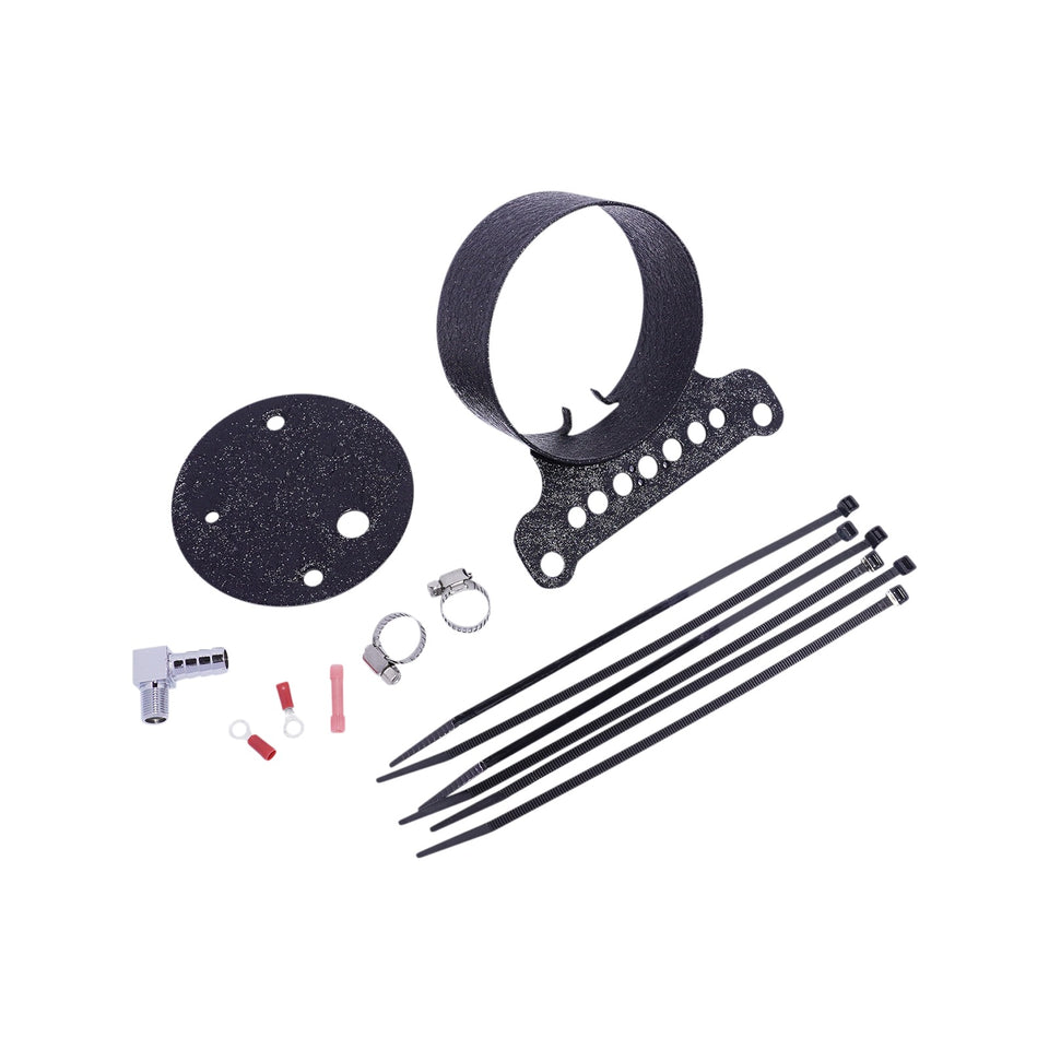 DRAG SPECIALTIES - SINGLE GAUGE BRACKET - WRINKLE BLACK