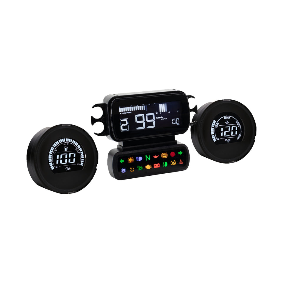 KOSO NORTH AMERICA - COMPLETE D2 GAUGE KIT - LCD - HD TOURING/TRIKE