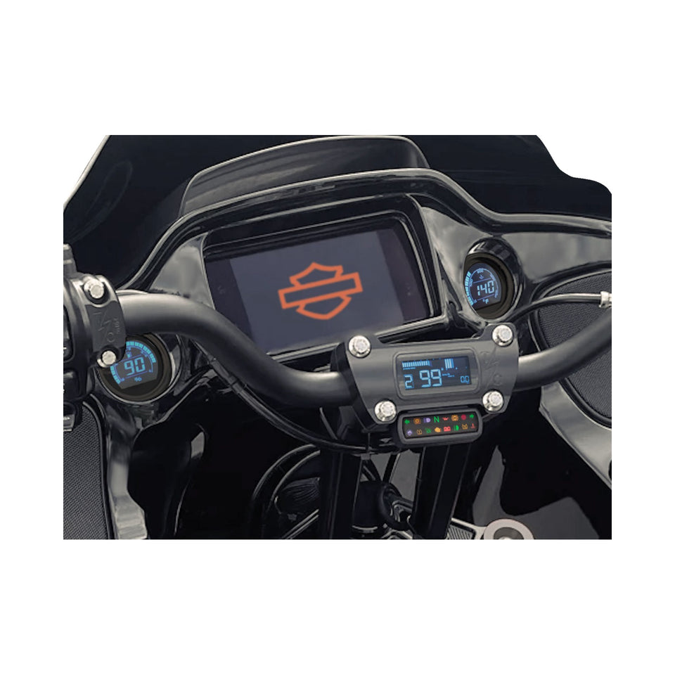 KOSO NORTH AMERICA - COMPLETE D2 GAUGE KIT - LCD - HD TOURING/TRIKE