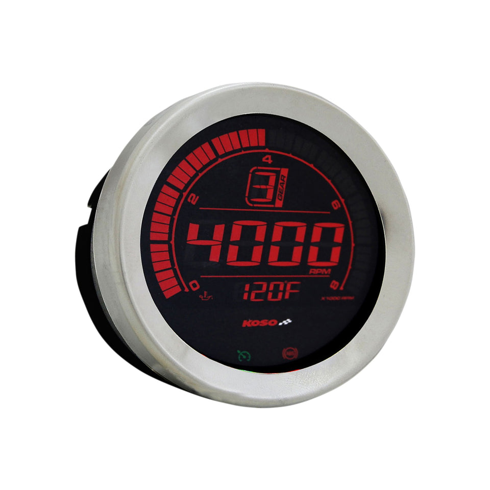 KOSO NORTH AMERICA - 4" TACHOMETER - CHROME