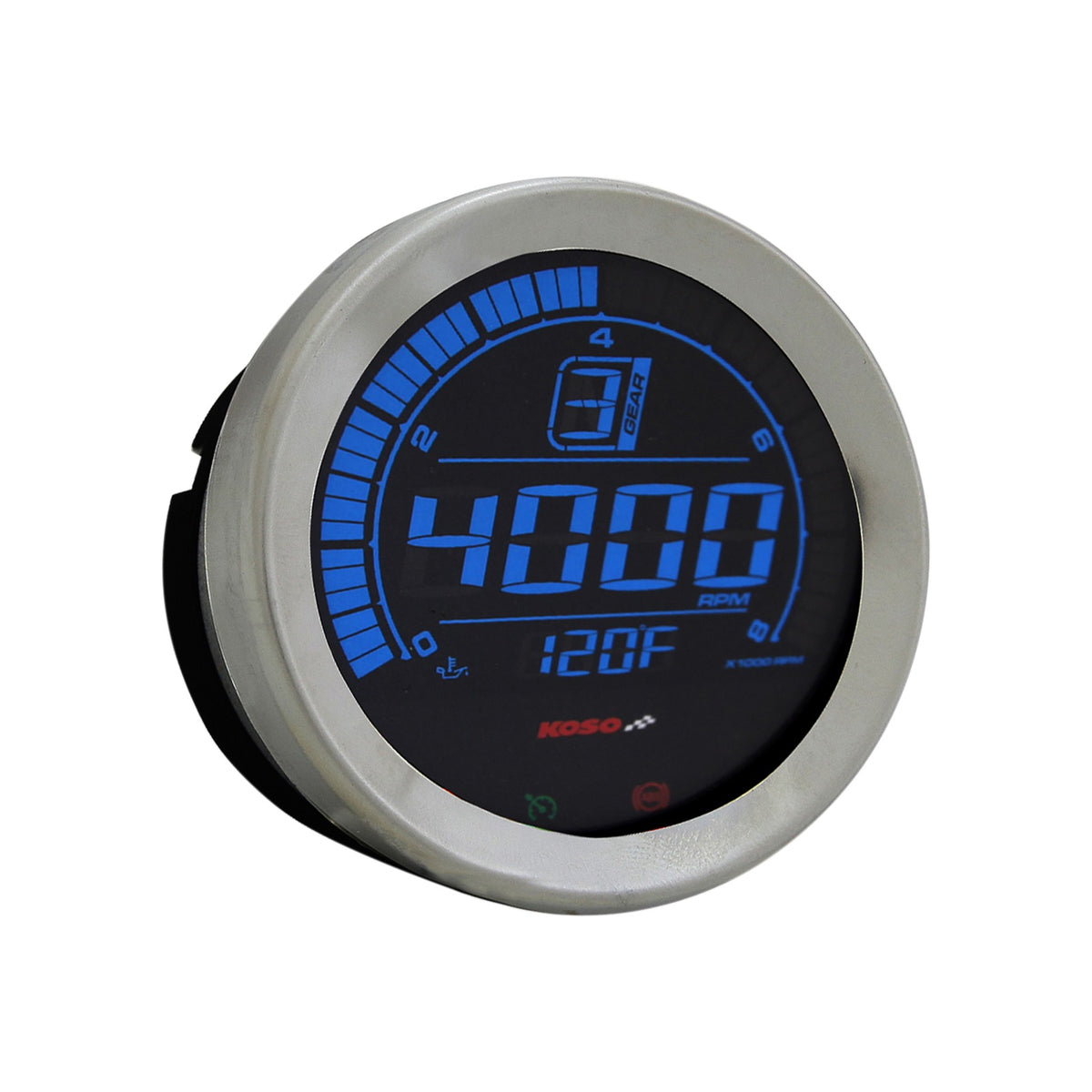 KOSO NORTH AMERICA - 4" TACHOMETER - CHROME