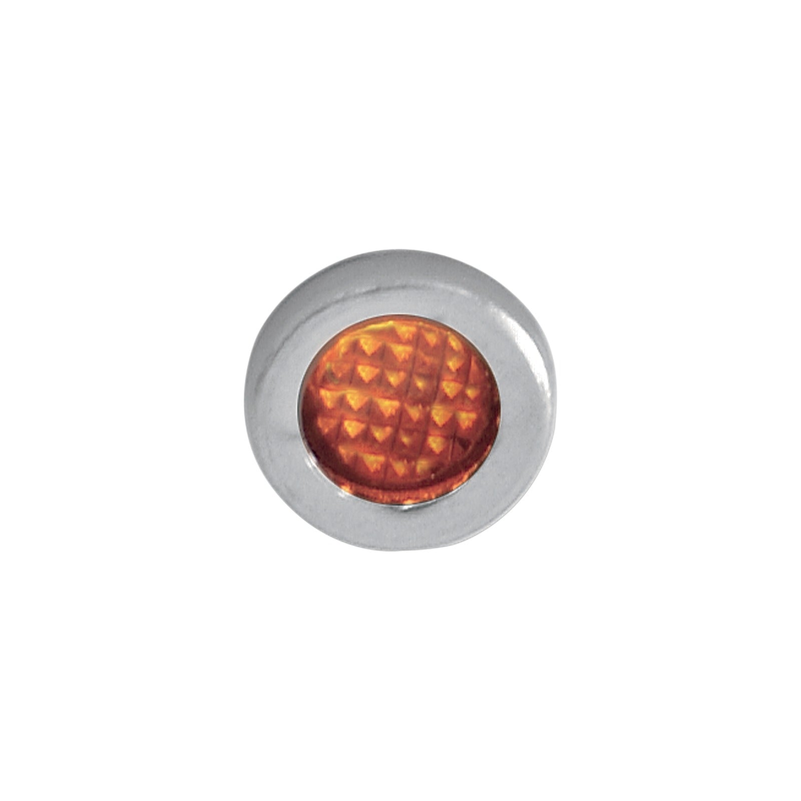 DRAG SPECIALTIES - SNAP-IN INDICATOR LIGHT - AMBER - STAINLESS STEEL BEZEL