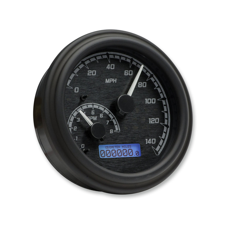 DAKOTA DIGITAL - MVX SERIES FATBOB ANALOG/DIGITAL GAUGE SYSTEM - BLACK/GRAY/BLACK