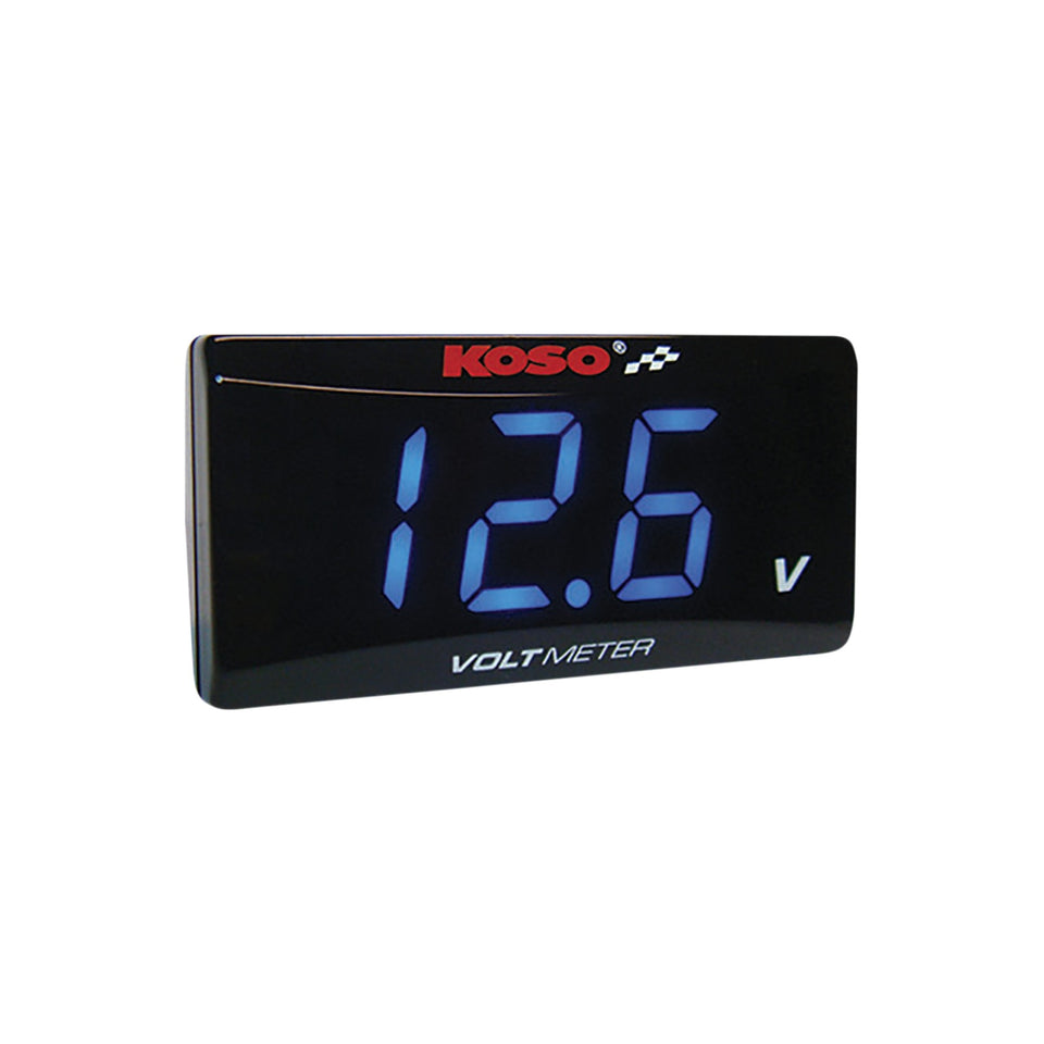 KOSO NORTH AMERICA - SUPER SLIM VOLT METER - RED DIGITS - 2.22" W X 1.06" H X 0.43" D