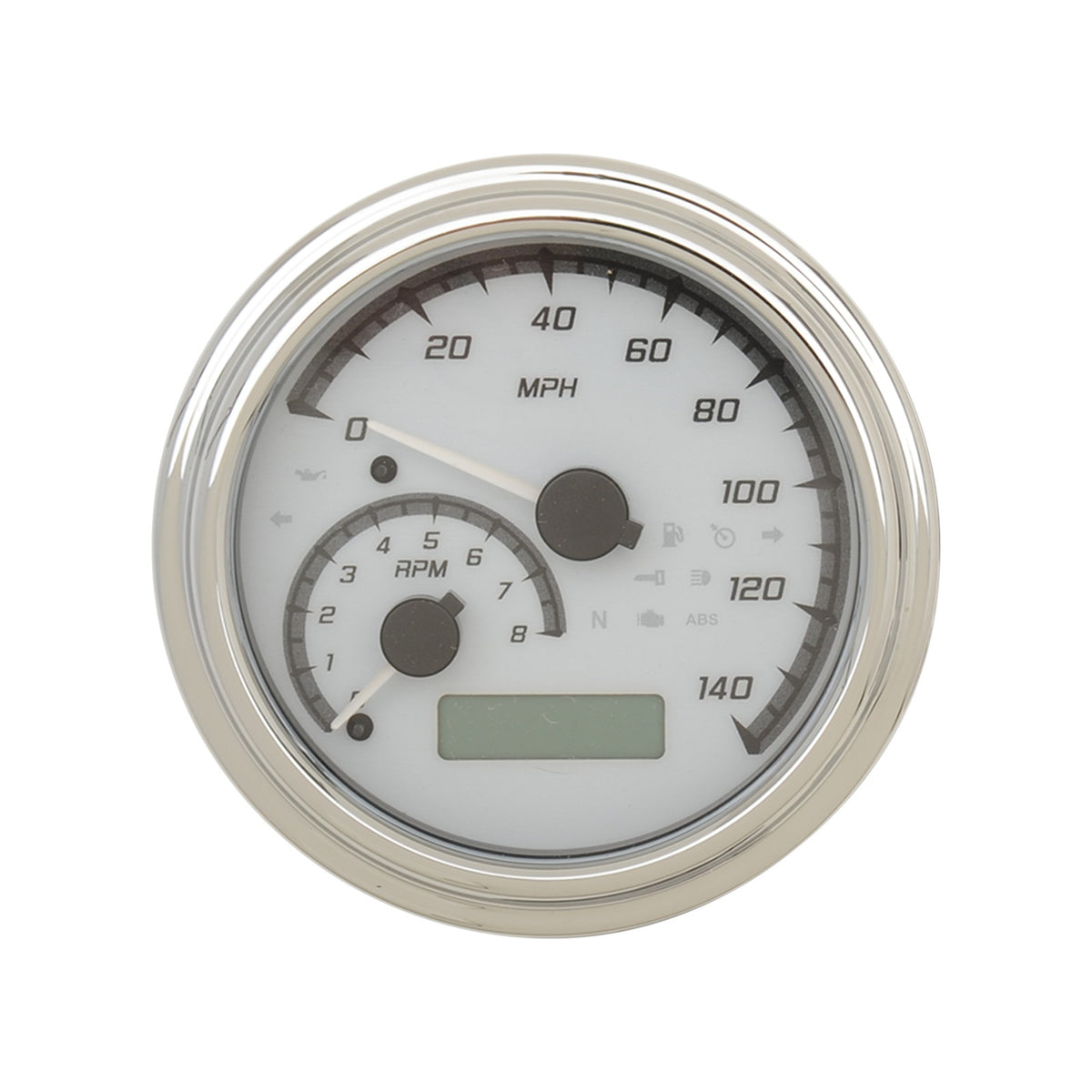 DAKOTA DIGITAL - MVX SERIES ANALOG GAUGE SYSTEM - WHITE/GRAY/CHROME