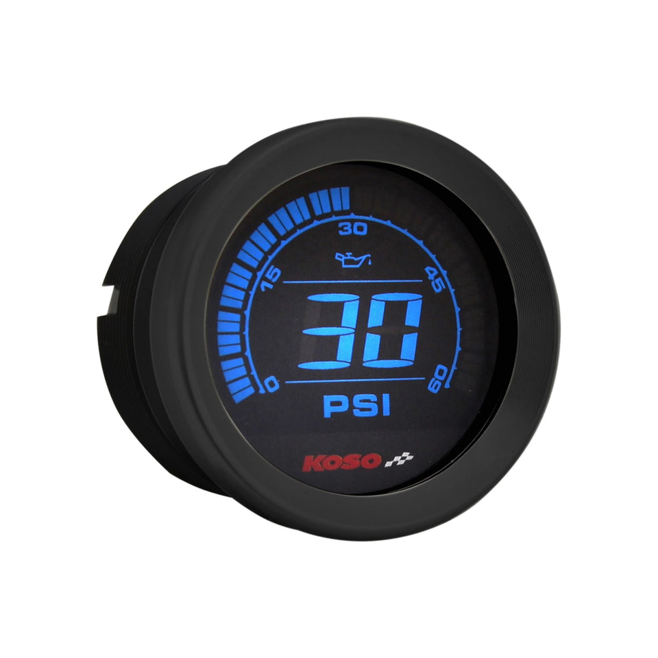 KOSO NORTH AMERICA - 2" OIL PRESSURE GAUGE - BLACK