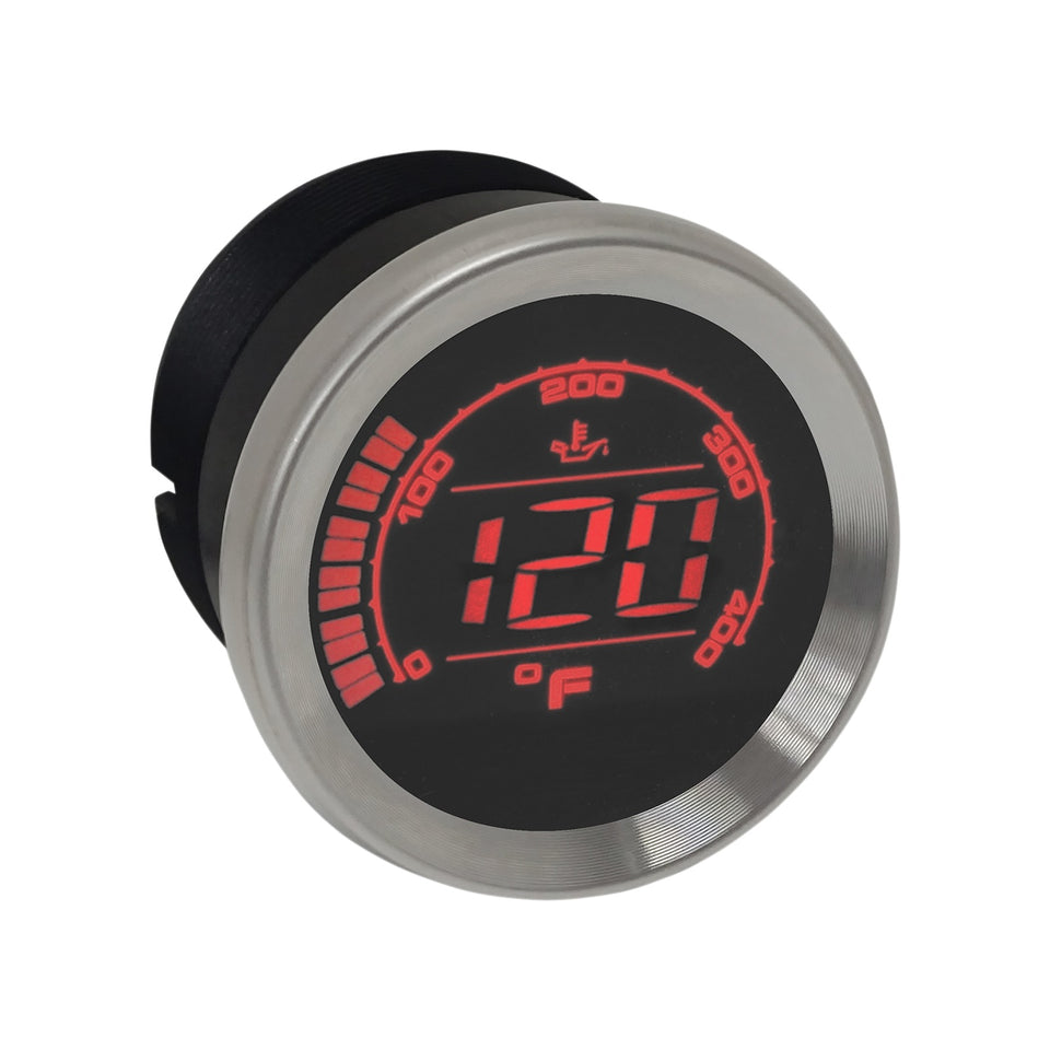 KOSO NORTH AMERICA - HD-02 OIL TEMPERATURE GAUGE - BLACK - 2"