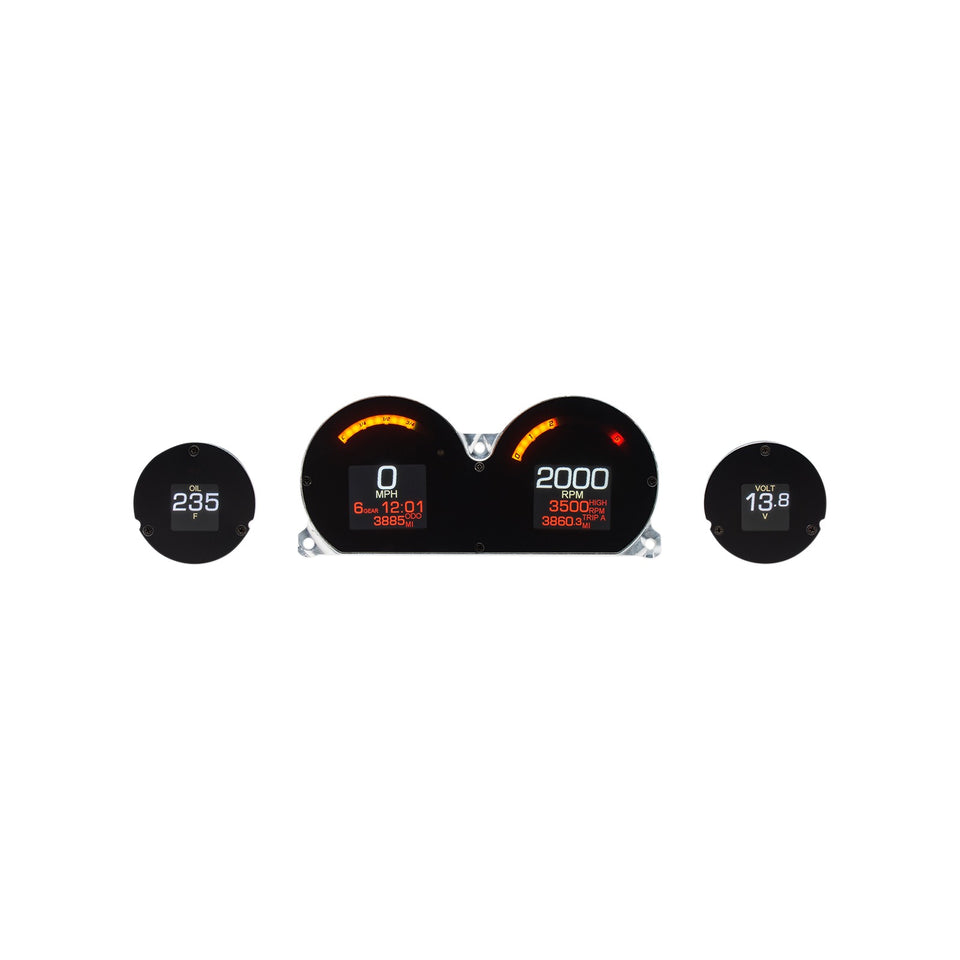 DAKOTA DIGITAL - MLX 4-GAUGE INSTRUMENT KIT - BLACK BEZEL