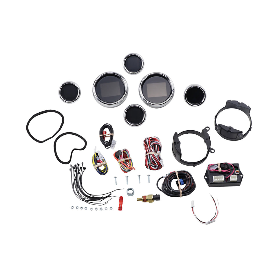 DAKOTA DIGITAL - MLX 6-GAUGE INSTRUMENT KIT - CHROME BEZEL - TOURING '99-'03