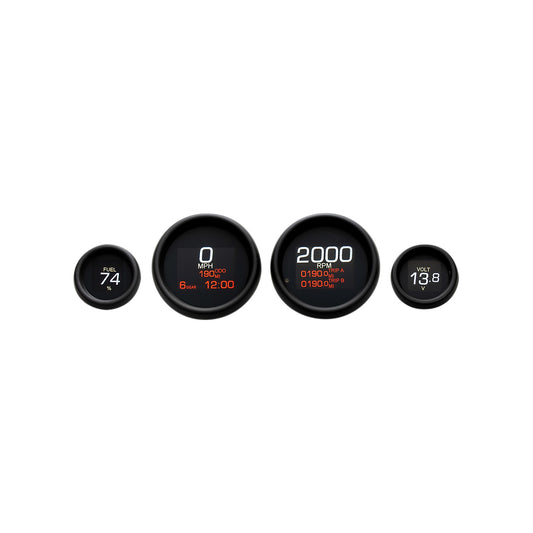 DAKOTA DIGITAL - MLX 4-GAUGE INSTRUMENT KIT - BLACK BEZEL