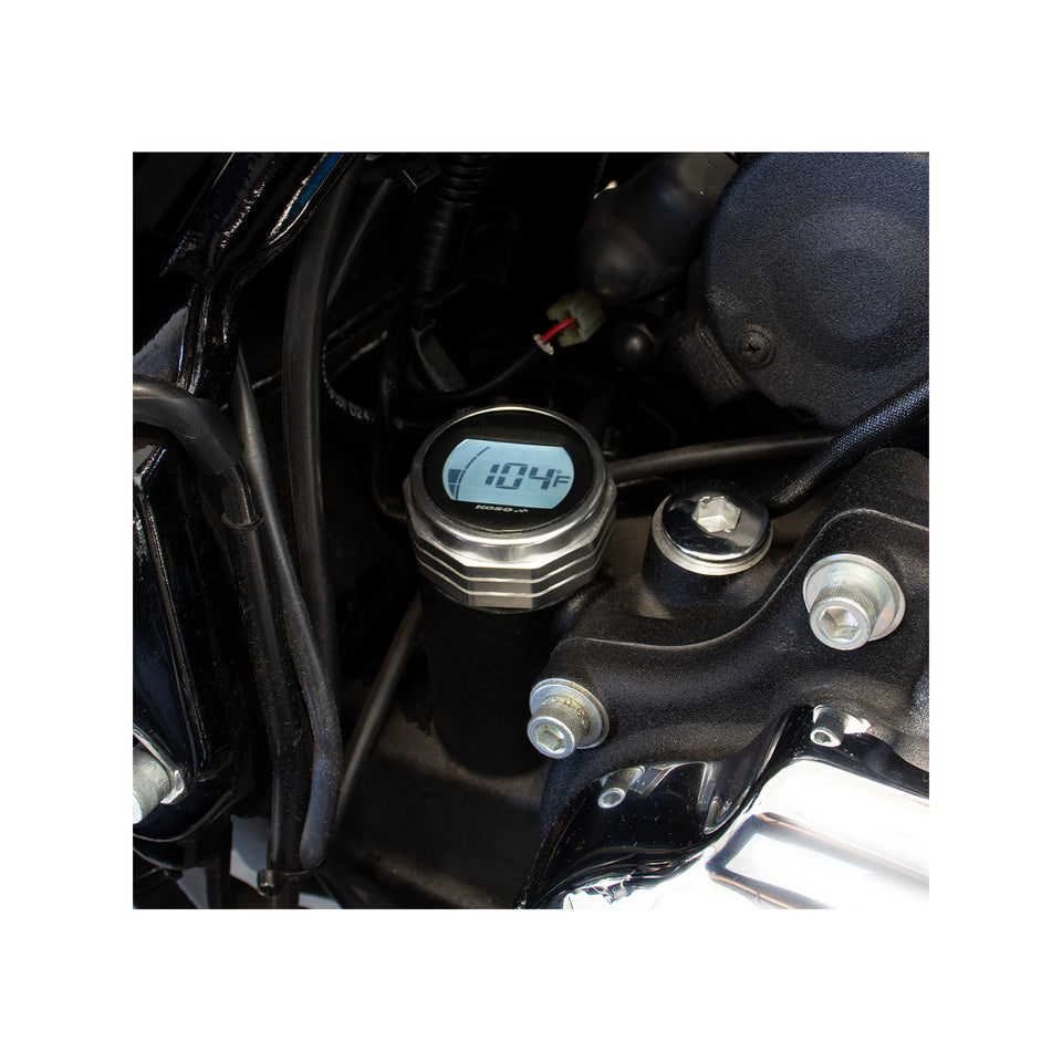 KOSO NORTH AMERICA - OIL DIPSTICK GAUGE - SILVER - TOURING/TRIKE '17-'25