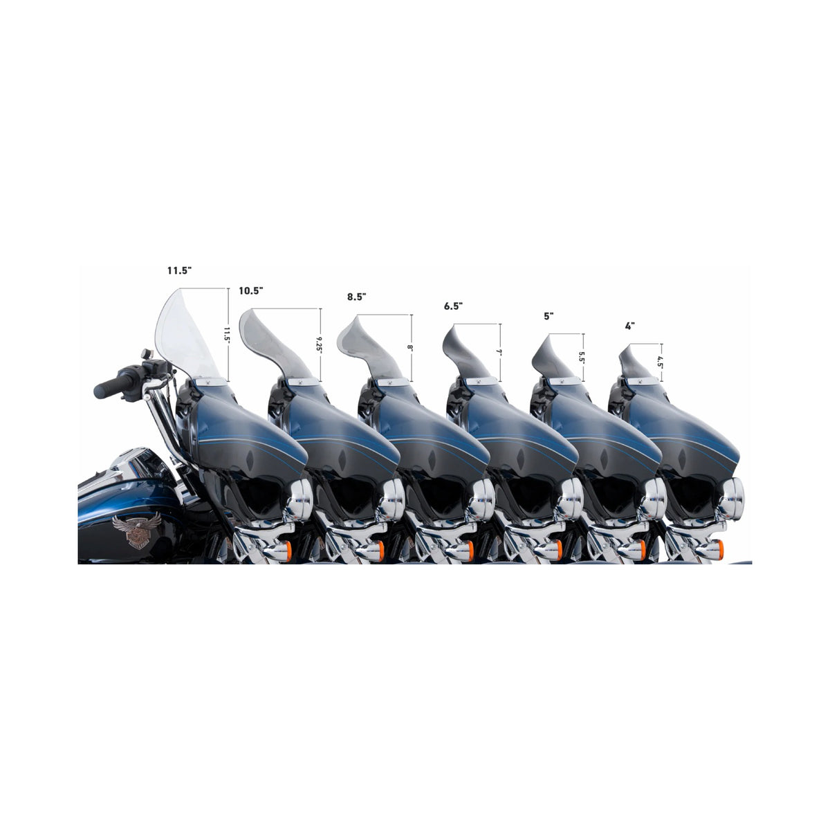 KLOCK WERKS - FLARE(R) WINDSHIELD - 11-1/2" - DARK SMOKE - '14-'25 FLH