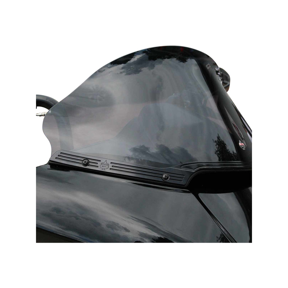 KLOCK WERKS - FLARE(R) WINDSHIELD TRIM - LOGO - BLACKED OUT - HARLEY-DAVIDSON(R)