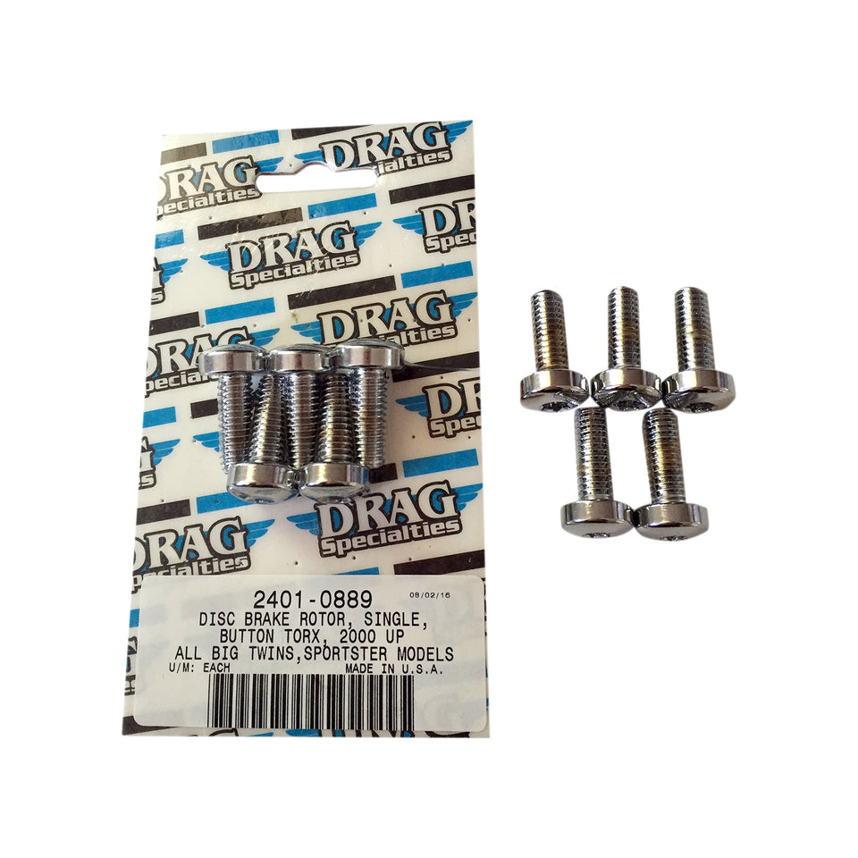 DRAG SPECIALTIES - MOUNTING KIT - ROTOR TO HUB - FRONT - CHROME