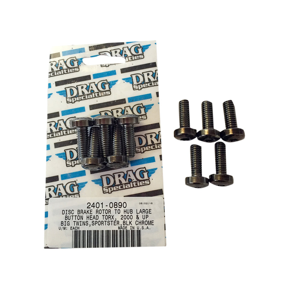 DRAG SPECIALTIES - MOUNTING KIT - ROTOR TO HUB - FRONT - BLACK
